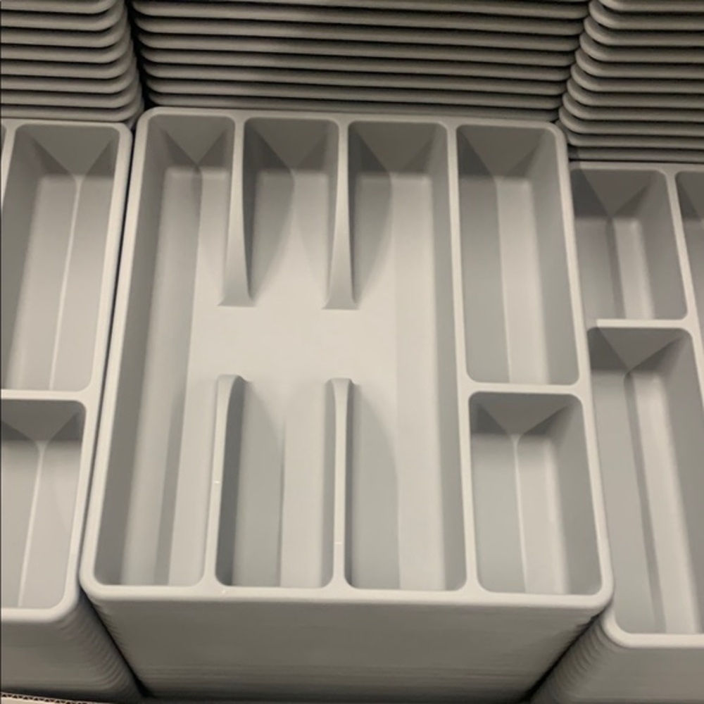 Gray Cutlery Tray Organizer